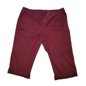Karen Scott Burgundy Cropped Pants